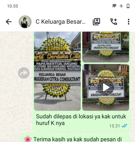 Pengiriman Papan Bunga Duka Cikoko